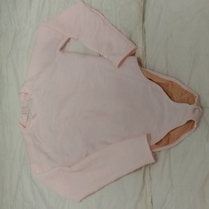 COPY - J crew Active ribbed long sleeve one piece pink